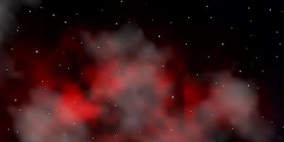 Dark Red vector texture with beautiful stars.