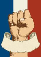 Spirit Of A Nation France fist design vector