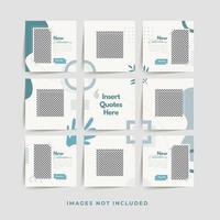 social media puzzle frame grid post template for fashion sale promotion Premium Vector