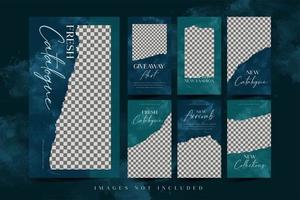 Fashion Banners For Social Media Advertising Template Set vector