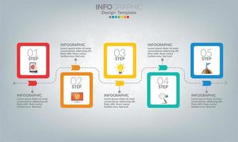 Business infographic elements with 5 options or steps. vector