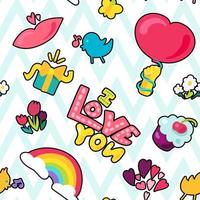 Love seamless vector pattern