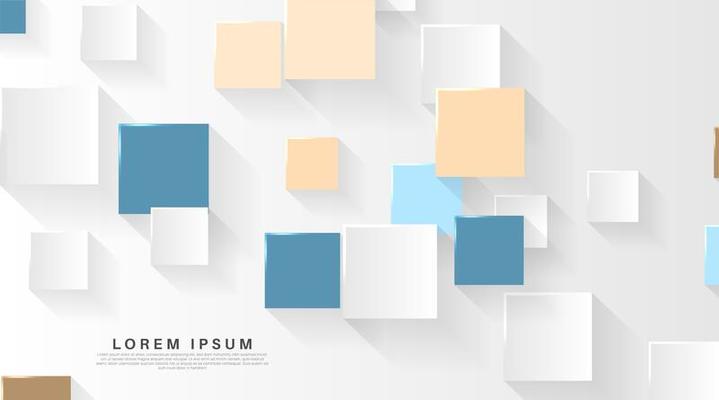 3d pastel square paper background