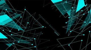 Polygonal space low poly dark background vector