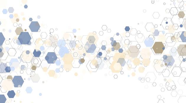 fondo abstracto del vector. concepto de forma hexagonal con líneas y puntos. vector