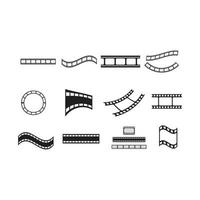 Set of film and filmstrips vector