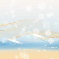 Abstract background with shiny waves and bokeh light vector