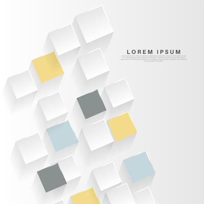 3d square paper pastel background