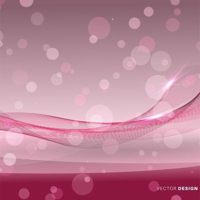 Abstract background with shiny waves and bokeh light