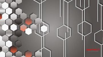 Abstract vector background of a hexagonal geometric wall