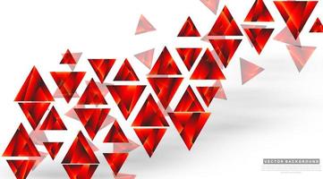 Abstract red on white geometric background vector