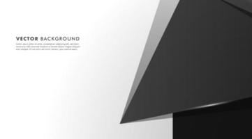 Overlapping black geometric shapes background vector