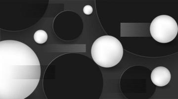 3d ball background with circles and lines. Modern design style vector illustration