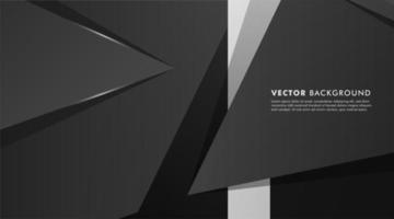 Overlapping black geometric shapes vector