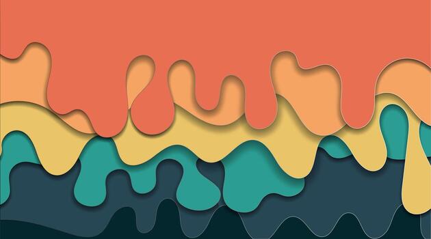 diseño abstracto superpuesto fondo fluido ondulado. Ilustración de vector de patrón contemporáneo ondulado fluido.