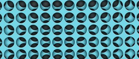 stacked circle perforated paper design. abstract vector background illustration. light blue color