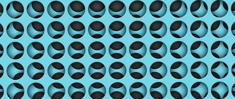 stacked circle perforated paper design. abstract vector background illustration. light blue color