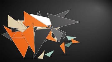 3d triangle mosaic composition abstract background, low poly style design. Vector Illustration. For web, wallpaper, etc.