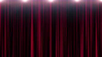 Red curtain theater with lights looping background video