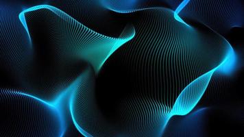 fundo de tecnologia de animação de superfície de onda azul futurista video