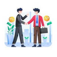 2 people shaking hands for business purposes