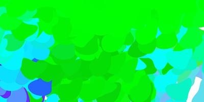 Light pink, green vector pattern with abstract shapes.
