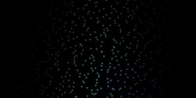 Dark Blue, Green vector background with colorful stars.