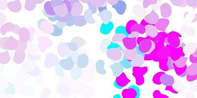 Light pink, blue vector texture with memphis shapes.