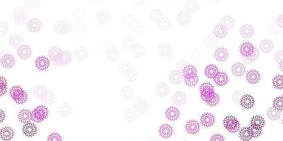 Light pink vector natural artwork with flowers.