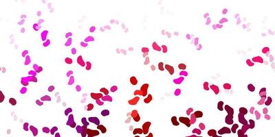 Light pink vector pattern with abstract shapes.