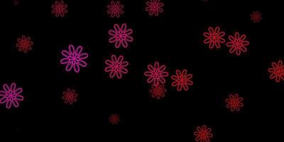 Dark Pink vector pattern with abstract shapes.