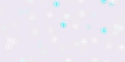 Light pink, blue vector natural layout with flowers.