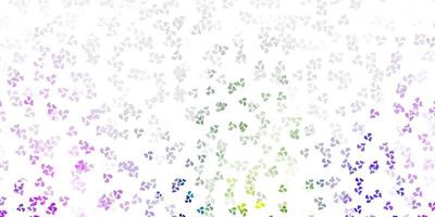 Light pink, green vector pattern with abstract shapes.