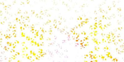 Light pink, yellow vector background with random forms.