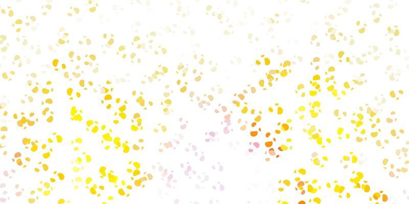 Light pink, yellow vector background with random forms.