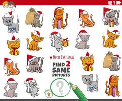 find two same kittens characters educational task