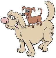 dibujos animados de perros juguetones personajes de animales divertidos vector