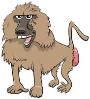 ilustración de dibujos animados de animales salvajes de mono babuino vector