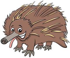 funny echidna cartoon animal character vector