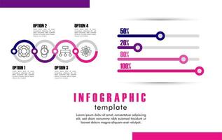 infographic template with statistics in white background vector