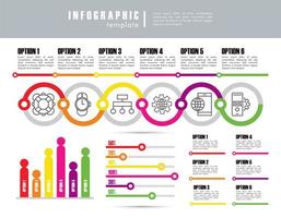 Plantilla infográfica con estadísticas en fondo gris y blanco. vector