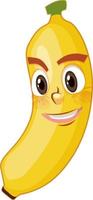 Banana cartoon character with facial expression vector