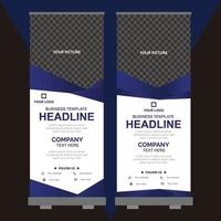 Roll up banner design template vector