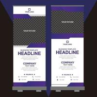 Roll up banner design template vector