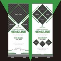 Roll up banner design template vector