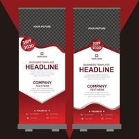 Roll up banner design template vector