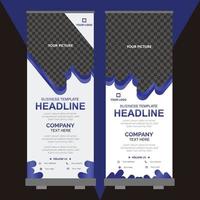 Roll up banner design template vector