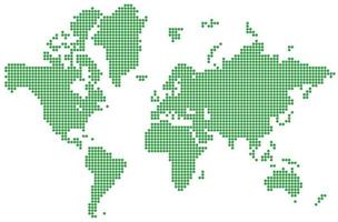 Dotted World map vector