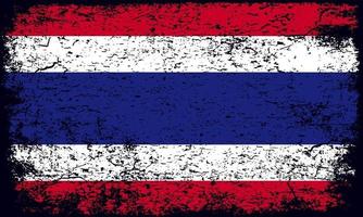 National flag of Thailand in rusty grunge textured effect