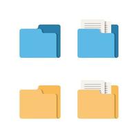 folder and documents icon vector